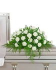 White Divinity Casket Spray -A local Pittsburgh florist for flowers in Pittsburgh. PA
